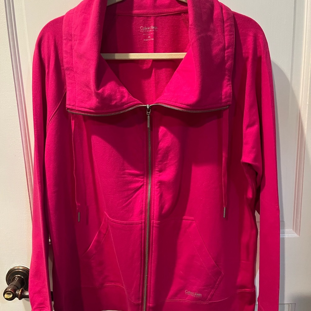 Women’s NWT Calvin Klein zip up sweatshirt. Size 1X.